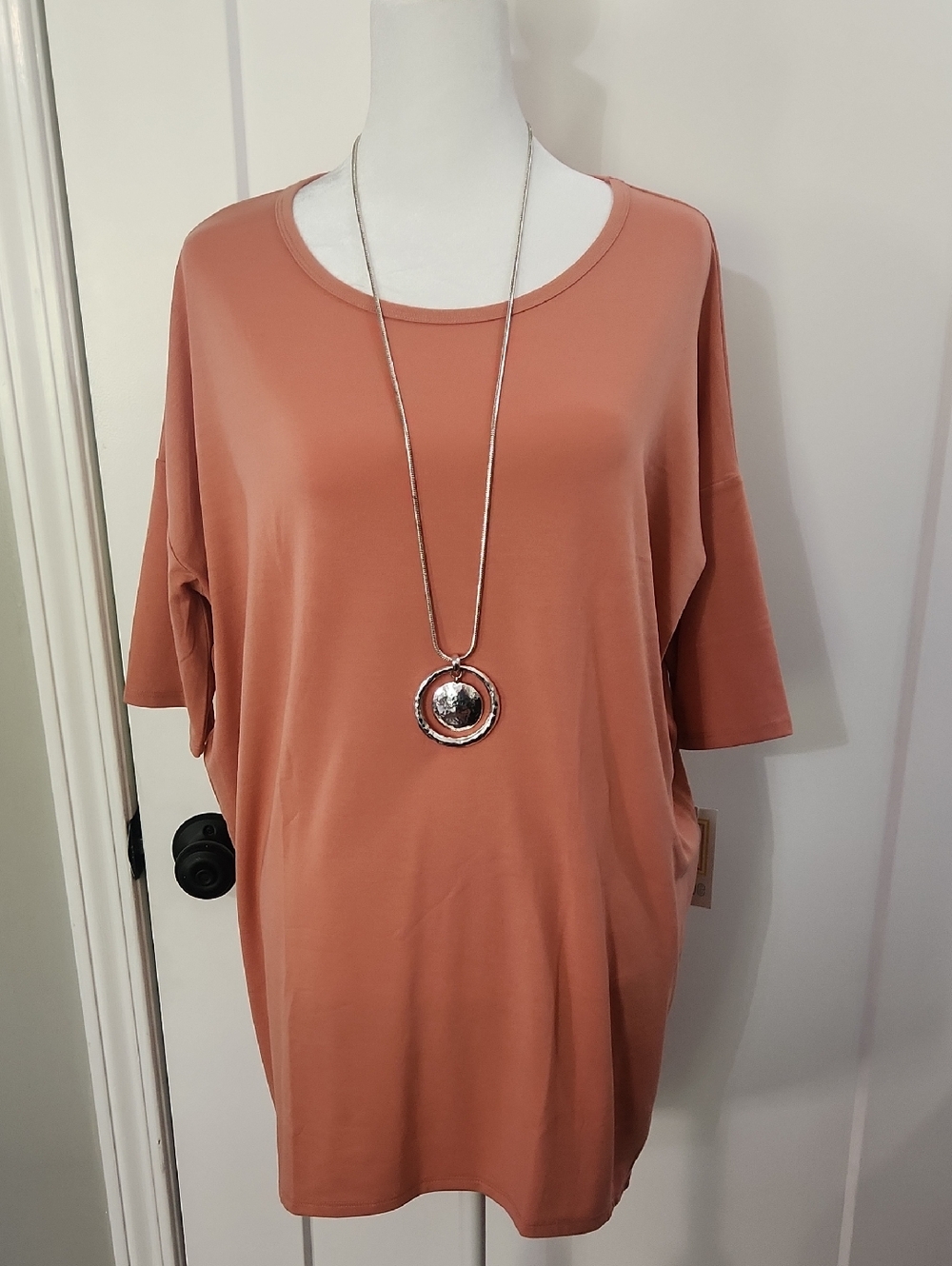 Peach Coral High-Low T-Shirt
